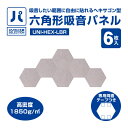 パソコン工房 六角形吸音パネル ライトブラウン 6枚入り ( UNI-HEX-LBR ) 吸音したい範囲に自由に貼れるヘキサゴン型