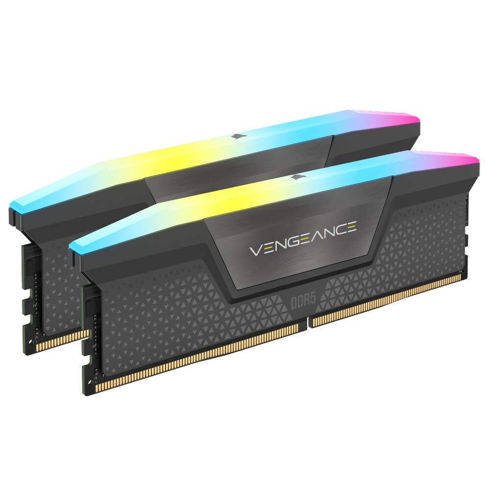 Corsair CMH32GX5M2E6000Z36 VENGEANCE RGB 32GB (2x16GB) DDR5 DRAM 6000MT/s CL36 AMD EXPO & Intel XMP