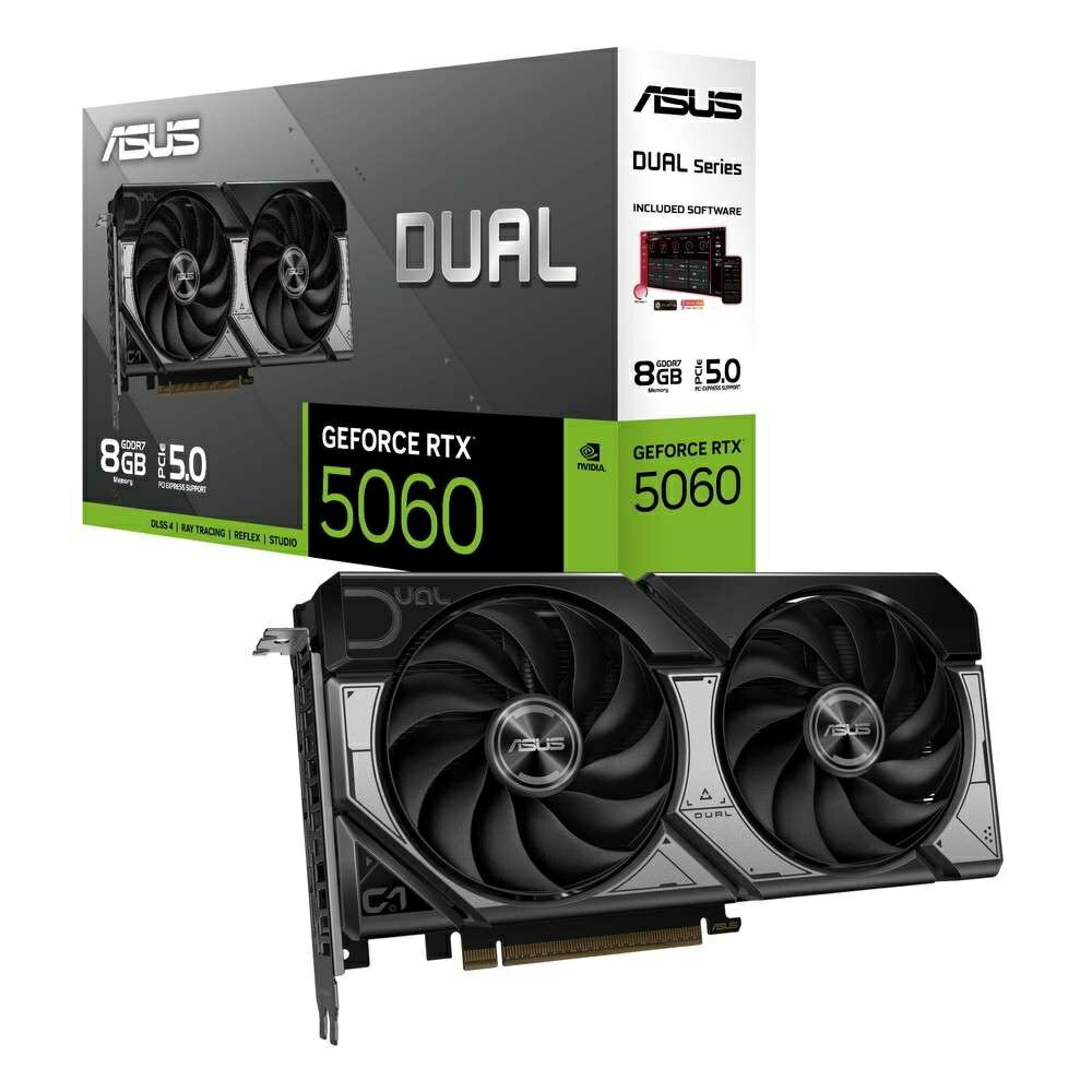ASUS Dual GeForce RTX 5060 8GB GDDR7 (パソコン工房限定モデル) NVIDIA GeForce RTX 5060搭載「DUAL」グラフィックカード