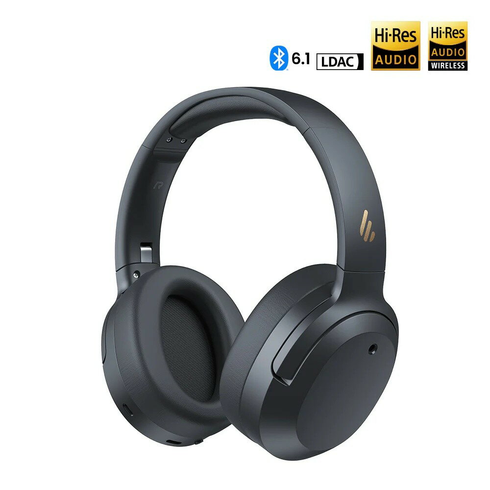 Edifier W820NB Plus Gen2 Dark Gray 圧倒的な没入感。次世代へ進化したハイレゾ対応ワイヤレスヘッドホン