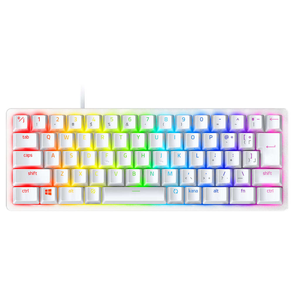  Razer Huntsman Mini JP Mercury White - Clicky Optical Switch / RZ03-03390900-R3J1 コンパクトゲーミングキーボード