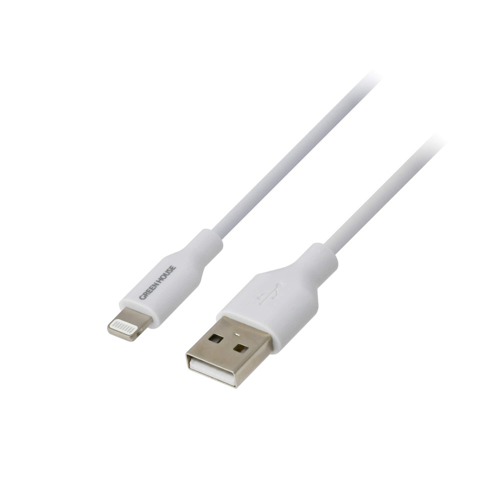 乐天商城 - GREENHOUSE GH-ALTUG100-WH USB Type-A to Lightning データ転送ケーブル 1m ホワイト