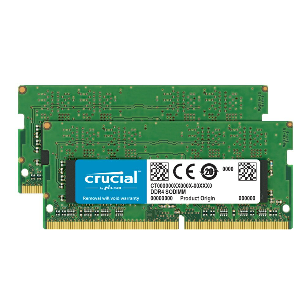 Crucial CT2K32G4SFD832A SODIMM DDR4 PC4-25600 32GB 2枚組 DDR4-3200 ノート用メモリ SO-DIMM 32GB×2