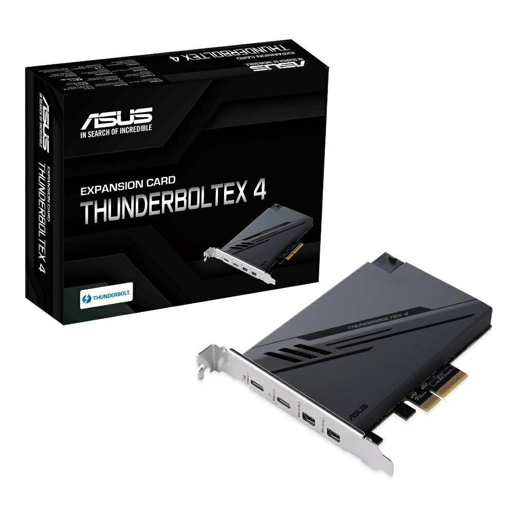 ASUS ThunderboltEX 4 Thunderbolt 4 (USB Type-C)×2 miniDisplayPort 1.4(入力)×2 増設用拡張カード PCI-Express 3.0x4接続