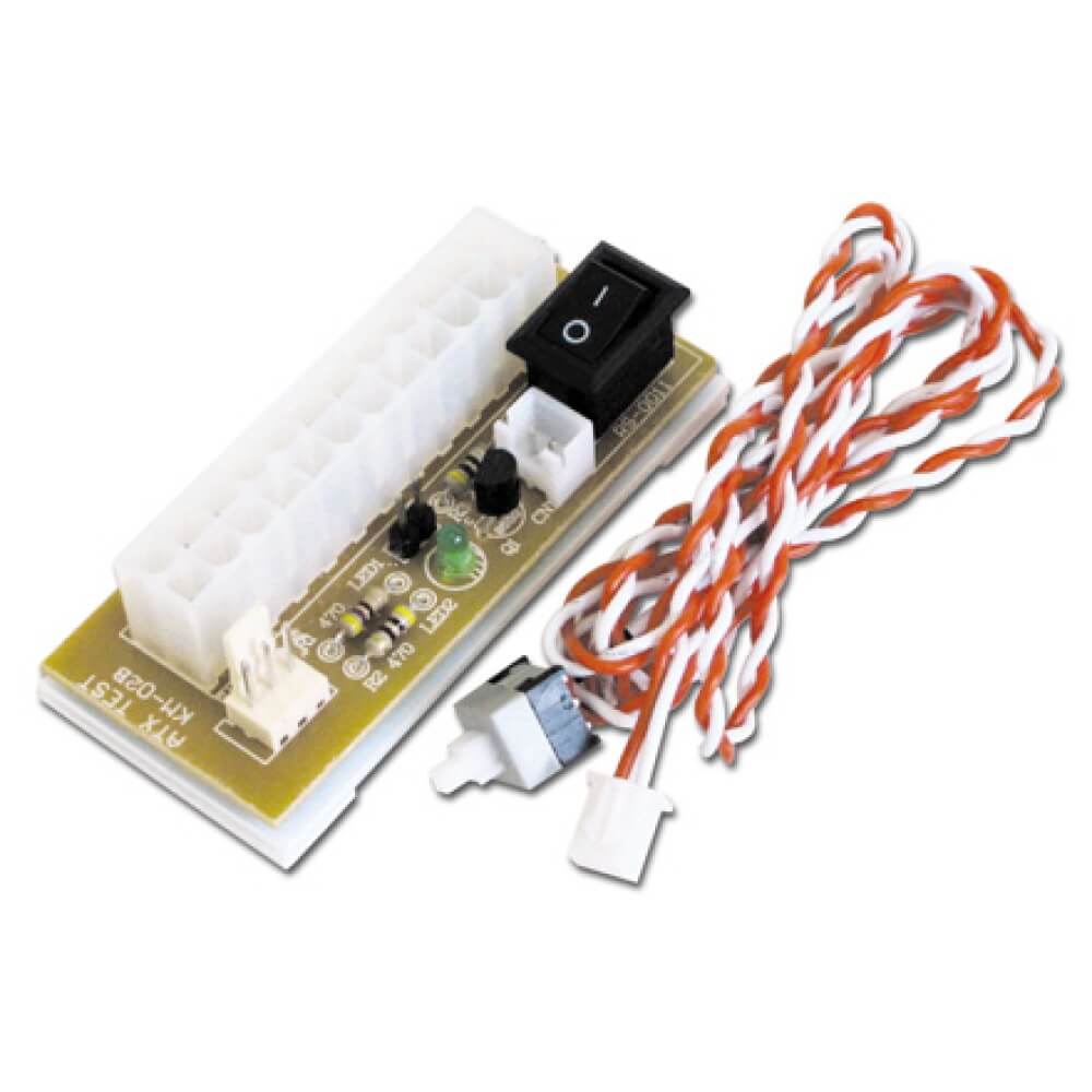 アイネックス KM-02C スイッチケーブルにより手元で電源On/Off可能 ATX電源検証ボード