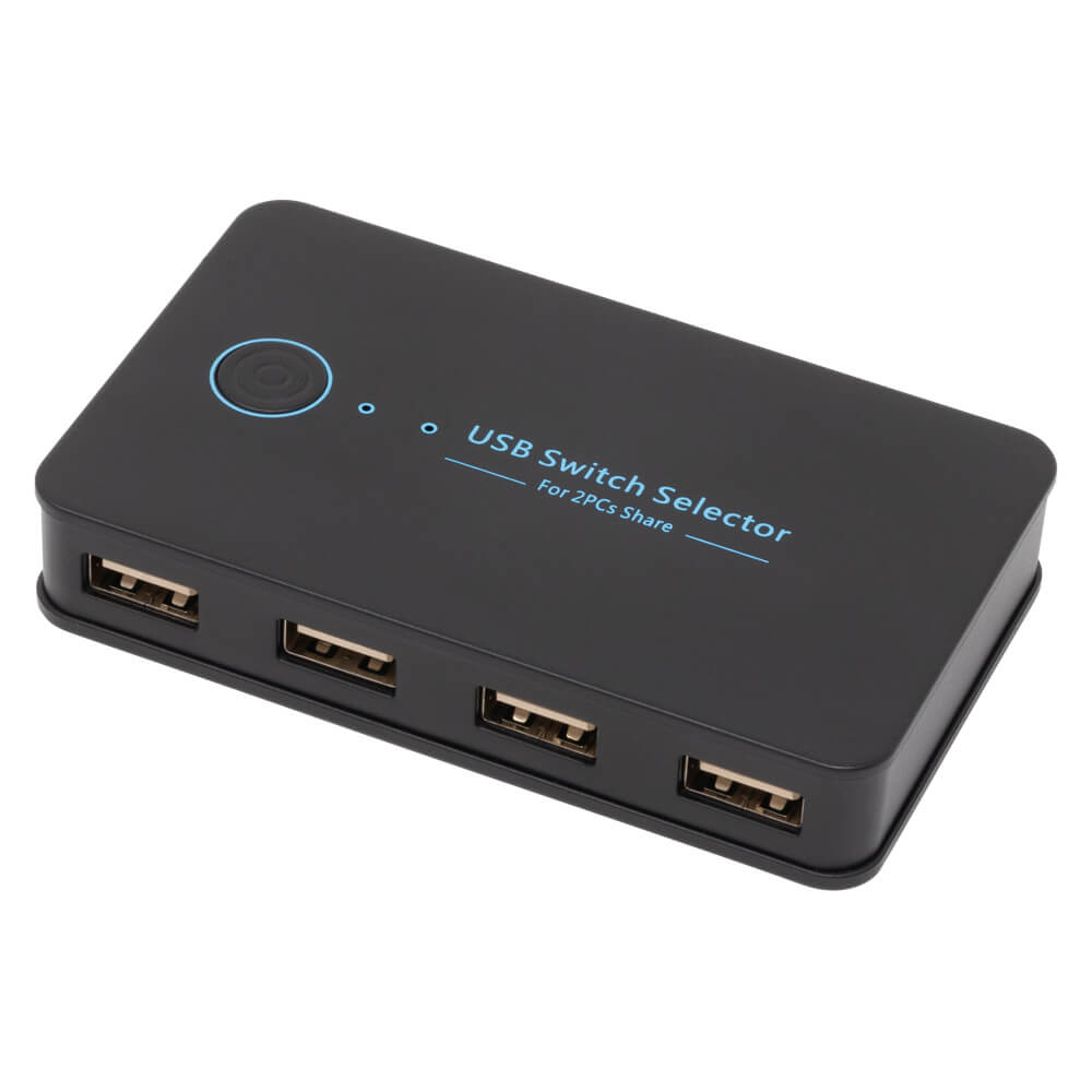 アイネックス USW-02 有線リモコン付USB切替器 2PC・4ポート