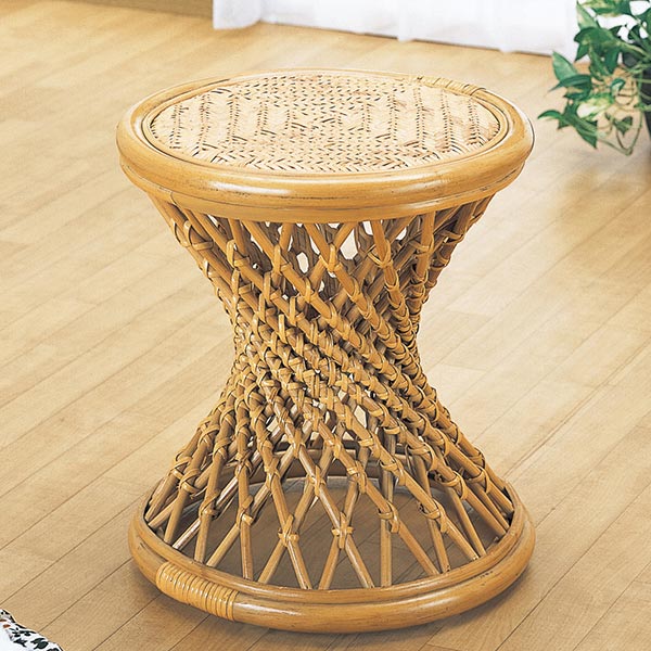 ラタンスツール籐家具高さ42cm