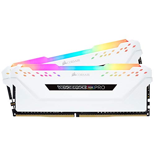 CORSAIR VENGEANCE RGB PRO DDR4 メモリ 16GB（8GB2）最大3600MHz対応 Intel XMP対応 CL18 デスクトップPC用 ホワイト CMW16GX4M2D3600C18W