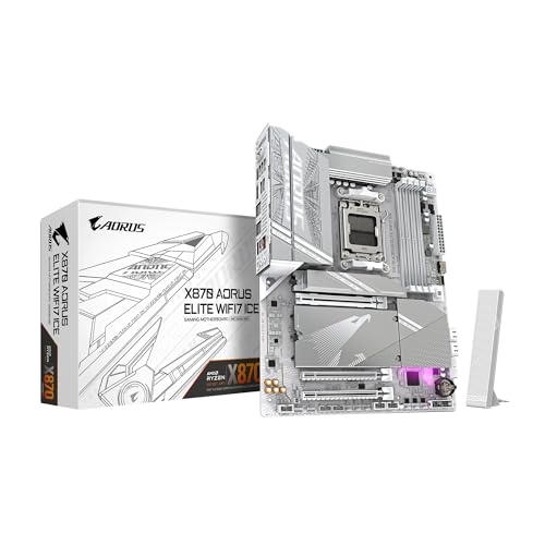 GIGABYTE X870 AORUS ELITE WIFI7 ICE - AMD Ryzen 用 ホワイト色 ATX スタンダードゲーミングマザーボード MB6573