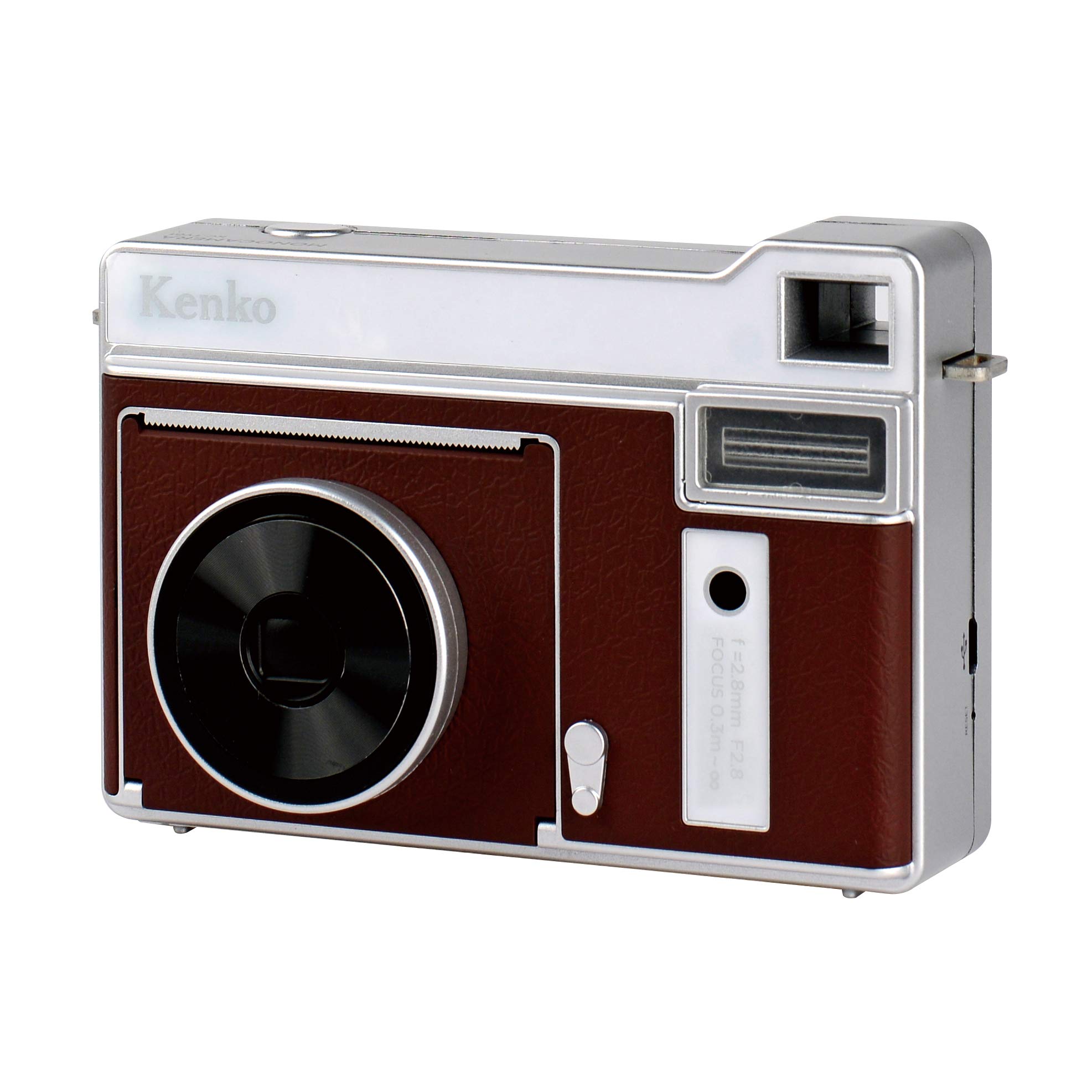 Kenko インスタントカメラ モノクロカメラ ブラウン 感熱紙使用 約80回プリント可能 microUSB充電 KC-T..