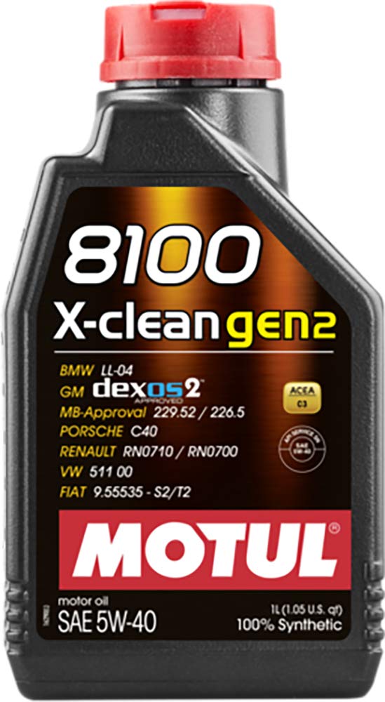 MOTUL(モチュール) 8100 X-CLEAN GEN2(8100 X-クリーンジェネレーション2) 5W40 100%化学合成エンジンオイル 1L[正規品]