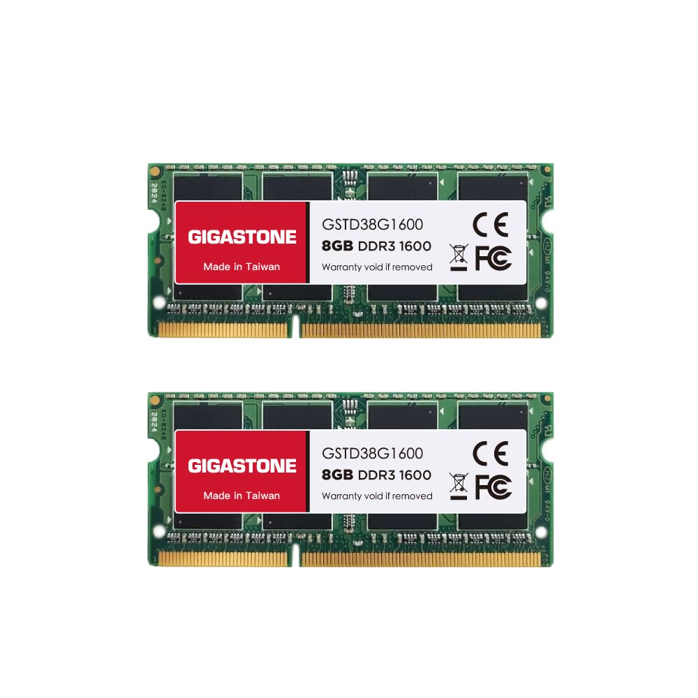  DDR3Gigastone ΡPCѥ DDR3 8GBx2 (16GB) DDR3-1600MHz PC3-12800 CL11 1.35V SODIMM 204 Pin Unbuffered Non-ECC Memory Module Ram Upgrade For Laptop