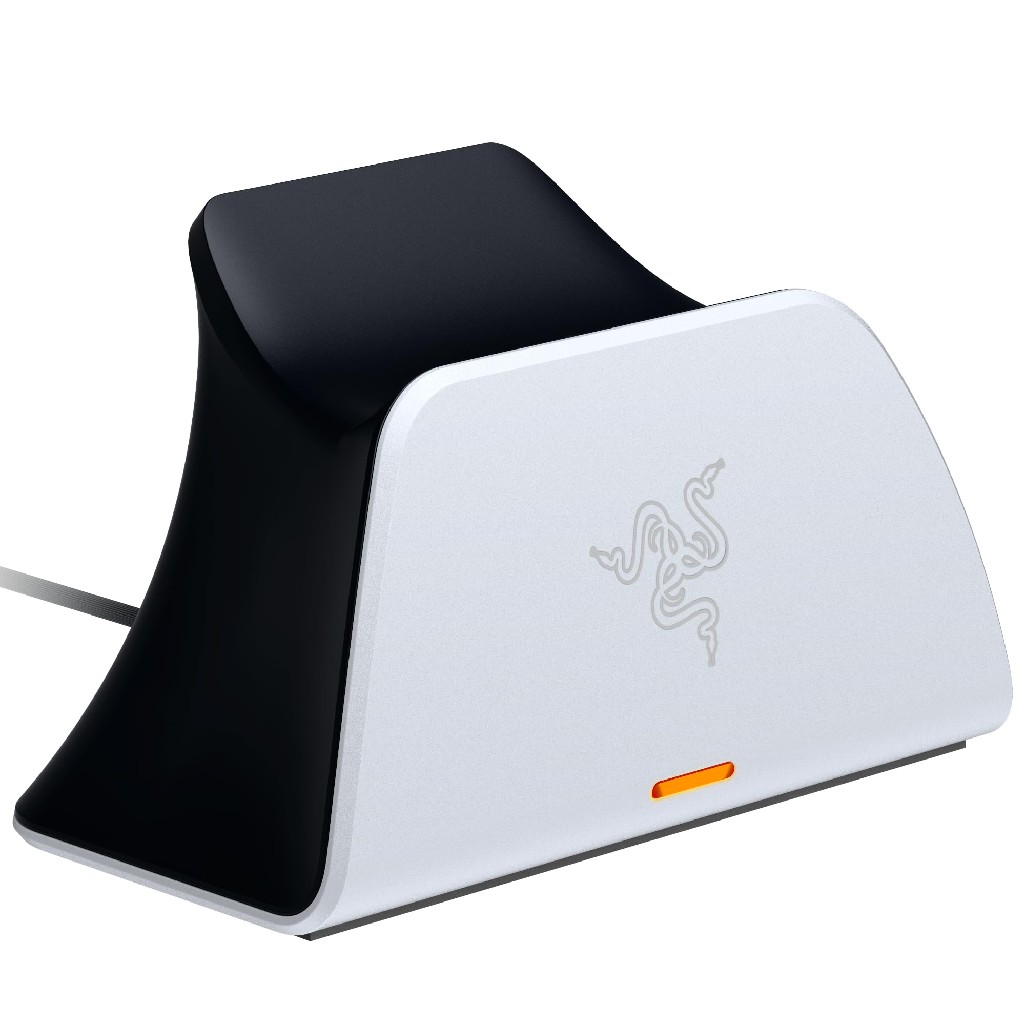 Razer レイザー Quick Charging Stand for PS5 (White) PS5 DualSense ワイヤレスコントローラー用急速充電スタンド 3時間未満で完全充電 過充電防止機能付き 曲線形