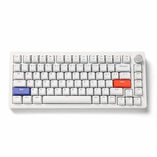 DrunkDeer A75 ラピッドトリガー キーボード メカニカル TKL ゲーミング 磁気スイッチ RGB 有線 USB コンパクト 82キー ノブ付き ゴースト防止 こぼれ防止 ホワイト