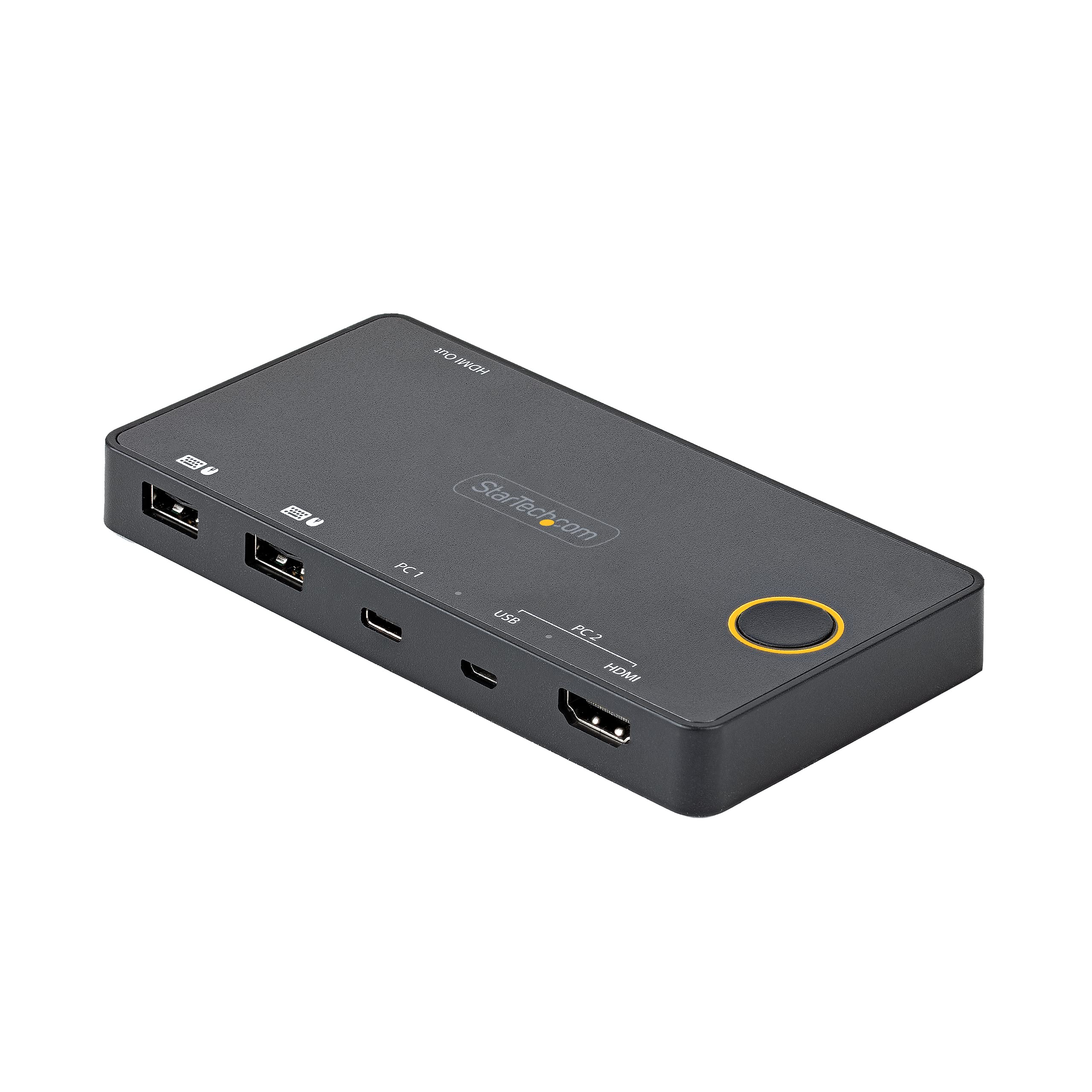 StarTech.com 2ポートKVMスイッチ/USB-A HDMI USB-Cスイッチャー/4K60Hz HDMI 2.0シングルモニタ対応/デスクトップノートPC切替器/USBバスパワー/Thunderbolt 3互換 SV221HUC4K