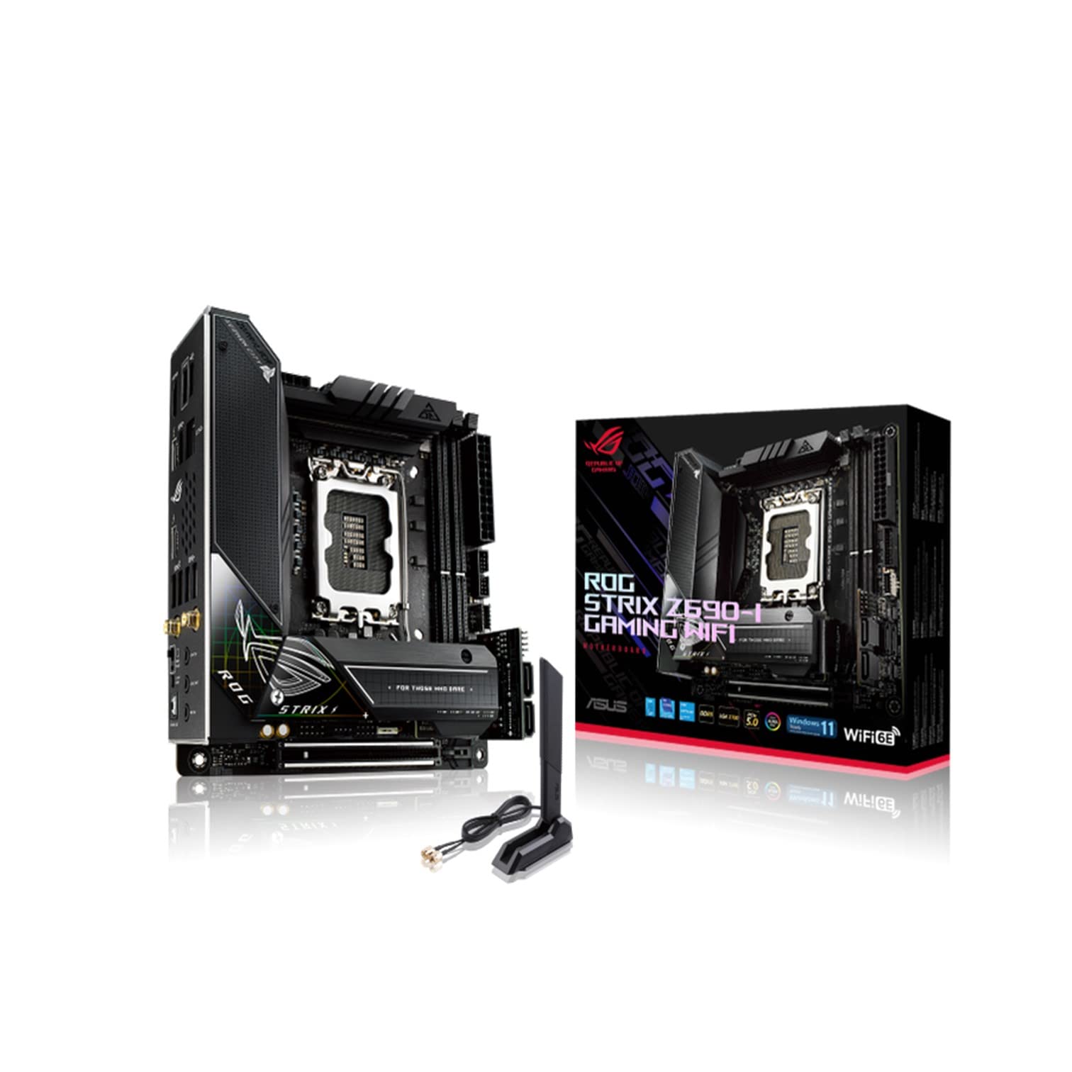 ASUS INTEL 第12世代CPU(LGA1700)対応 Z690 チップセット ITX ゲーミングマザーボード/ROG STRIX Z690-I GAMING WIFI国内正規代理店品