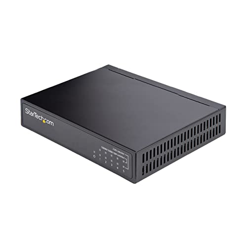 スターテック StarTech.com 2.5G対応アンマネージドスイッチ/5ポートLAN切替器/2.5GBASE-T スイッチングハブ/イーサネットスイッチ/デスク 壁面設置/10、100、1000Mbpsデバイスと下位互換/オールメタル筐体/Auto-MDIX/9Kジャンボフレーム DS52000