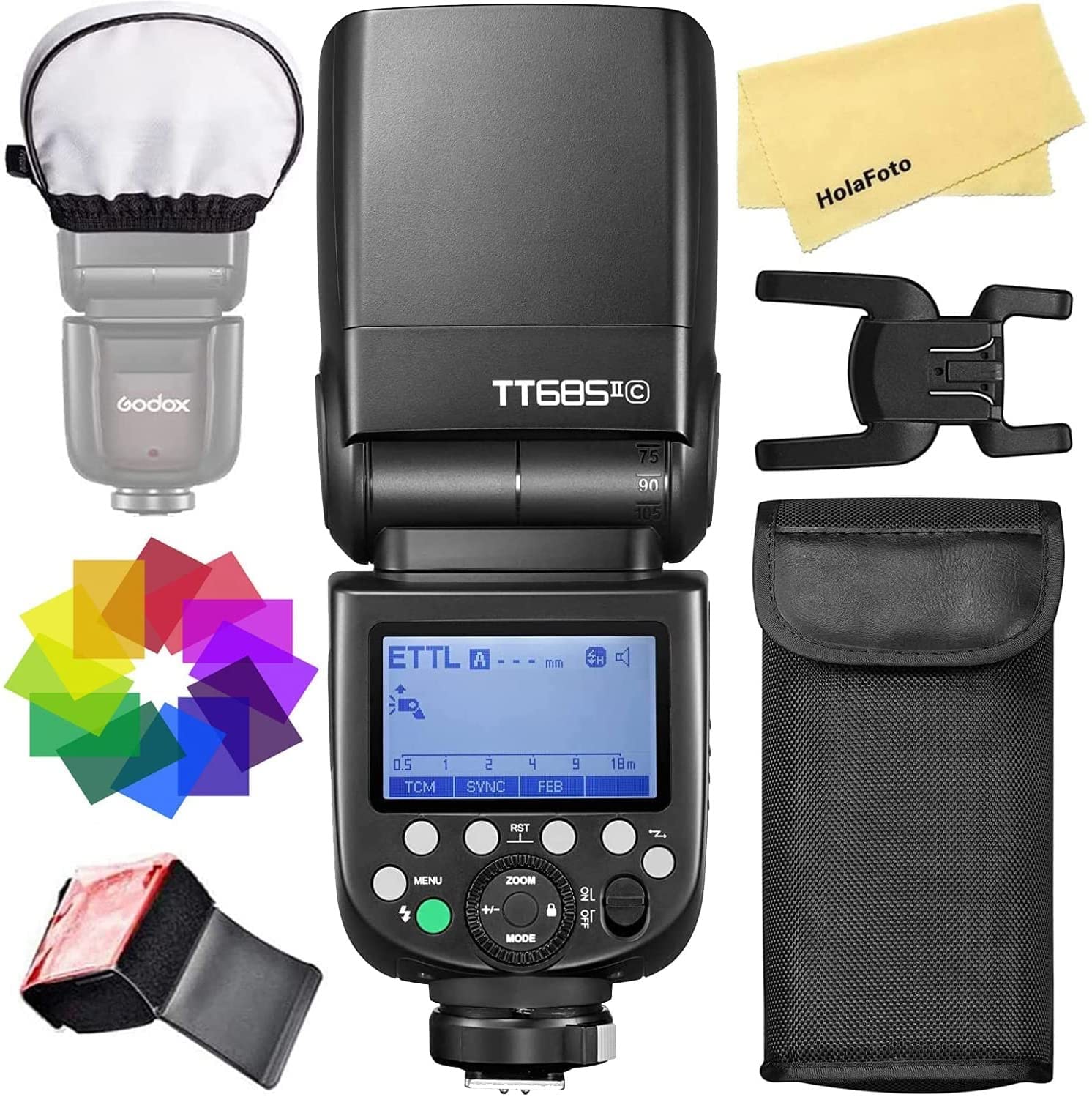 日本語説明書Godox TT685II-C カメラフラッシュスピードライトCanonカメラに対応, E-TTL 2.4G GN60 HSS 1 / 8000S、0.1-2.6sリサイクル時間、330フルパワーポップ、TCMインスタント変換-技適マーク付き