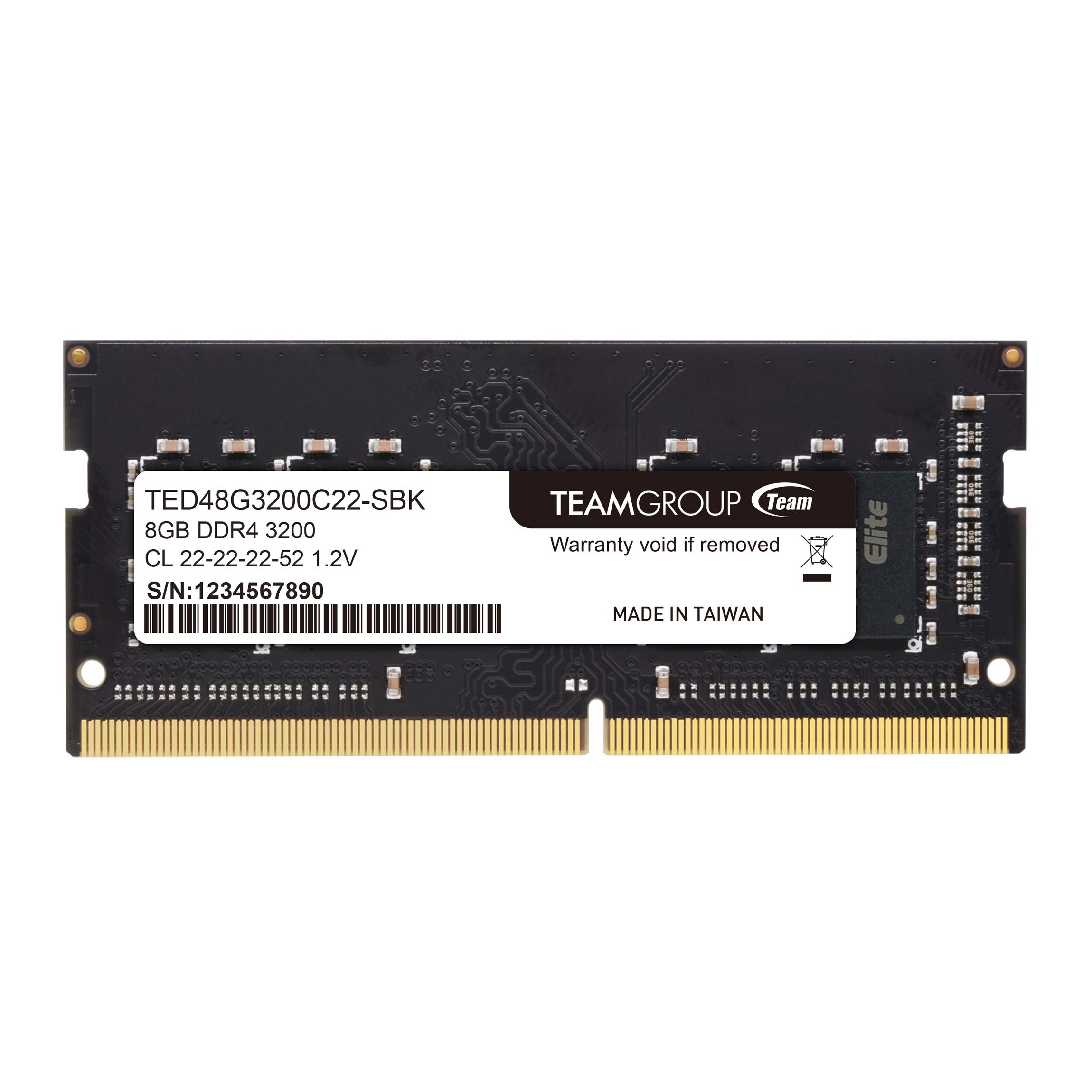 Team ノートPC用メモリ SO-DIMM DDR4 3200MHz PC4-25600 8G 日本国内無期限正規保証