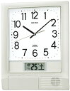 セイコークロック(Seiko Clock) 掛け時計 オフィスタイプ 電波 アナログ プログラム機能 カレンダー 液晶表示 銀色 メタリック PT201S(3)