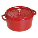 staub ストウブ 「 ココット ラウンド チェリー 28cm 」 両手 ホーロー 鍋 IH対応 日本正規販売品 La Cocotte Round 40509...