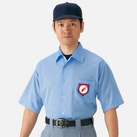 MIZUNO(ミズノ) 高校野球 審判用半袖シャツ 52HU2418L パウダーブルー L