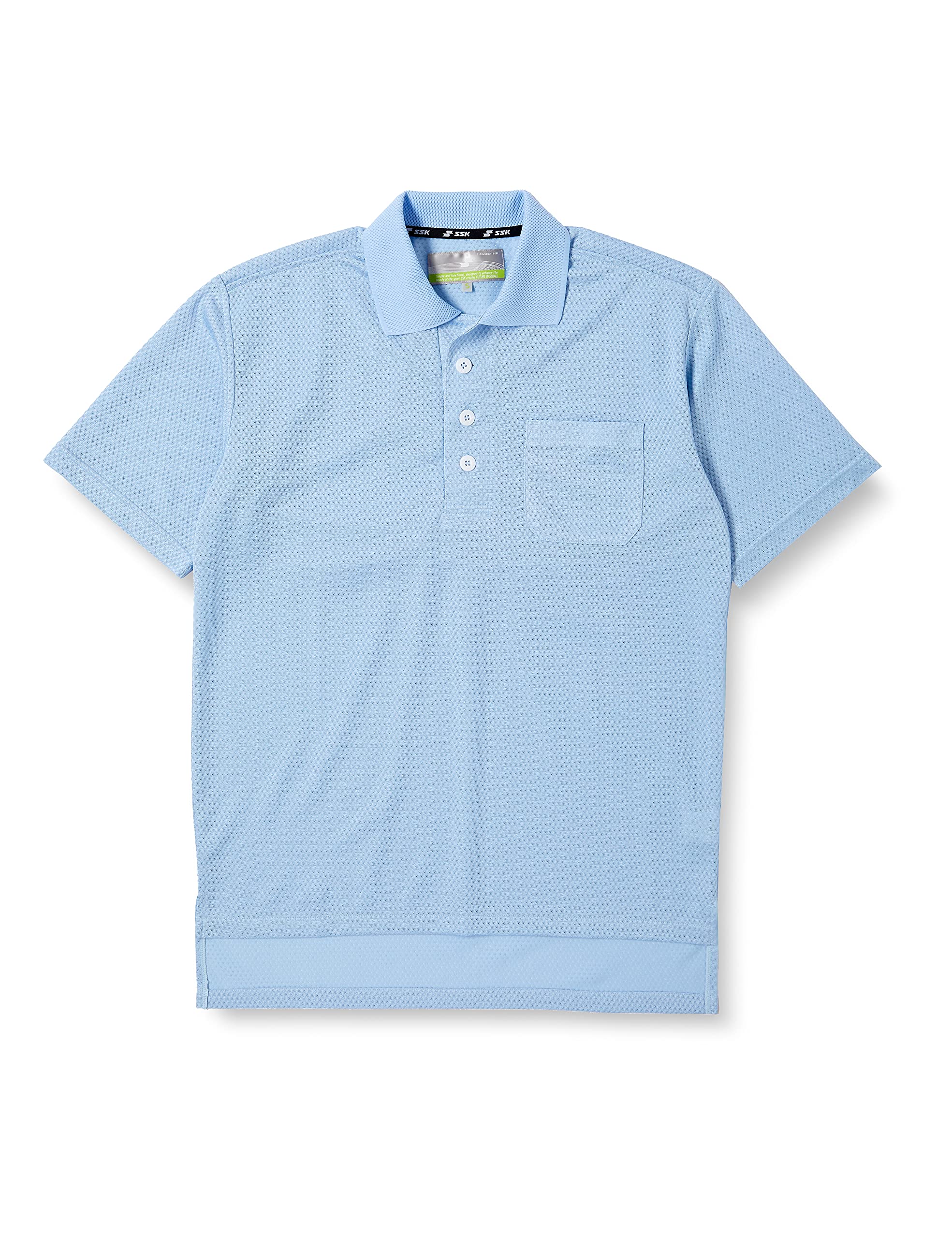 エスエスケイ 審判用半袖ポロシャツ UPW027 パウダーブルー L