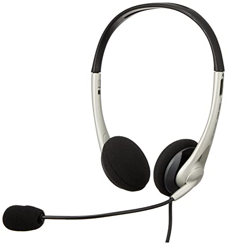 サンワサプライ USBヘッドセット/ヘッドホン 有線 無(全)指向性マイク 軽量 Skype Zoom Teams対応 シルバー MM-HSUSB16SV