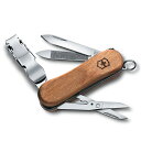 VICTORINOX(ビクトリノックス) ネイルクリップ 580 ウッド 爪切り つめきり つめそうじ付き つめやすり搭載 8機能 防災グッズ 救急 ステンレス...