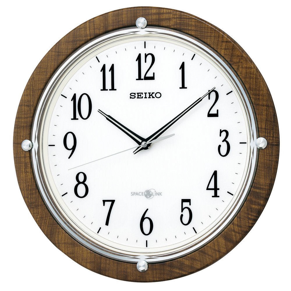 セイコークロック(Seiko Clock) 掛け時計 ナチュラル 衛星 電波 アナログ SPACE LINK スペースリンク ..
