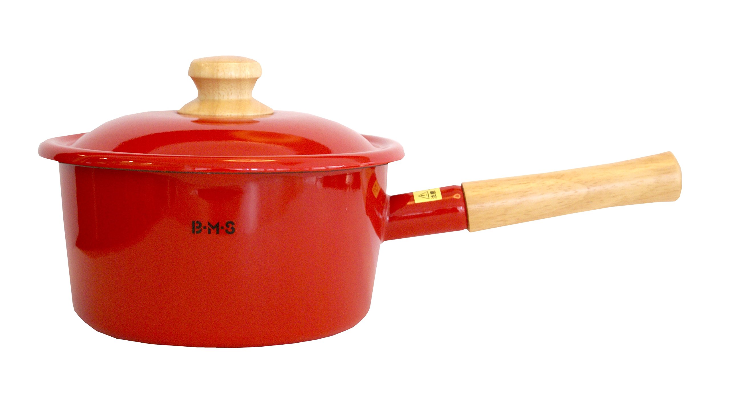 富士ホーロービームスシンプル18cmソースパンレッド BMS-18SD・R