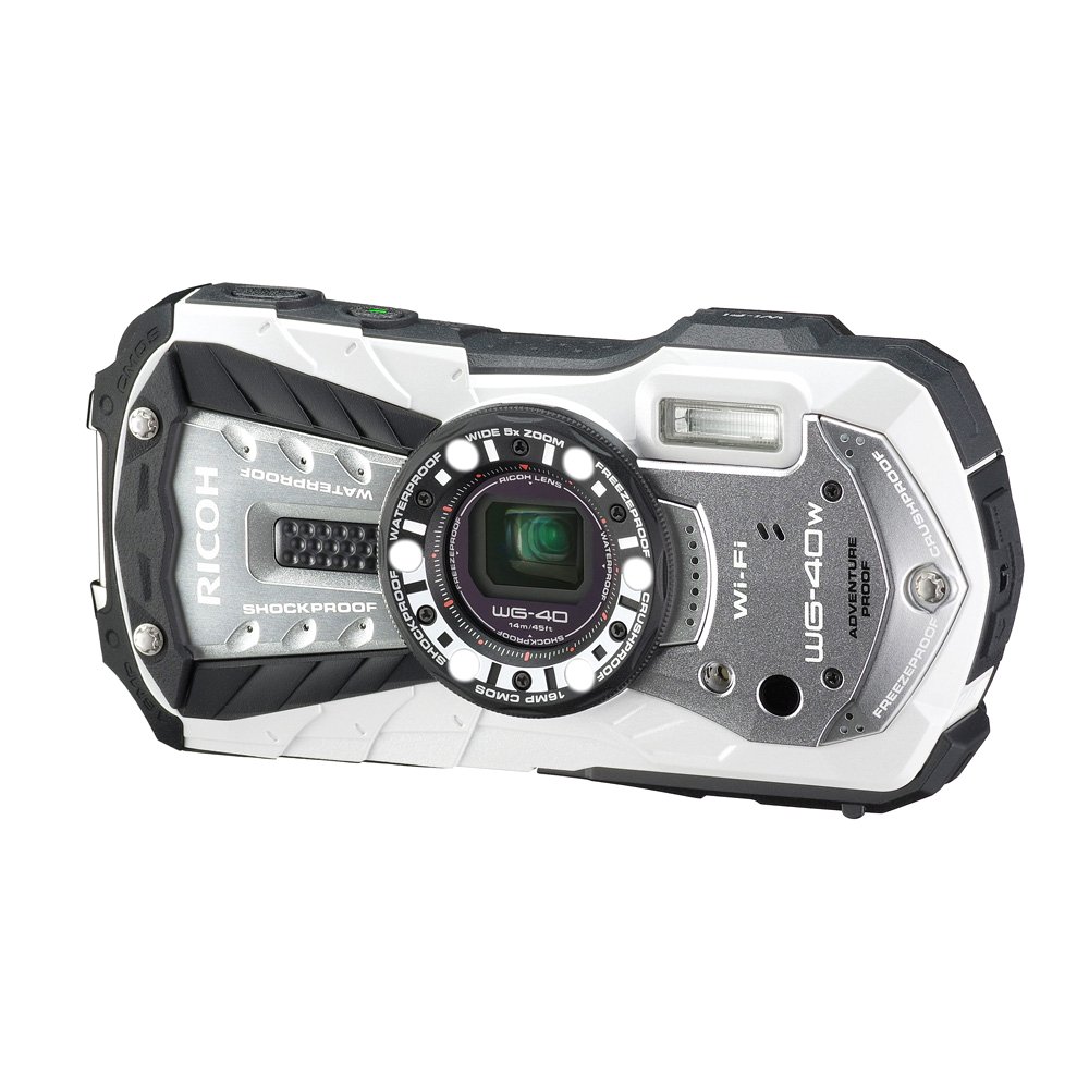 RICOH 防水デジタルカメラ RICOH WG-40W ホワイト 防水14m耐ショック1.6m耐寒-10度 RICOH WG-40W WH 04687