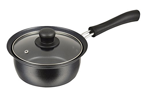 パール金属 片手鍋 16cm IH対応 ガラス鍋蓋付 内面フッ素加工 バブシャッター HB-2871