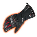 コミネ(KOMINE) バイク用 カーボンプロテクトエレクトリックグローブ ブラック/レッド S EK-200 秋冬春向け 防水 防寒 カーボン ストレッチ素材 電熱