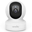 Wansview Q5ネットワークカメラ 300万画素 2Kベイビーモニター Wi-Fiカメラ ワイヤレス屋内防犯カメラ ペットカメラ 360度ベビー老人ペット...
