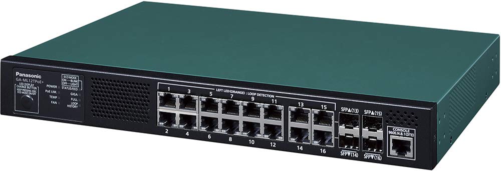 パナソニックLSネットワークス PN261293 16ポート PoE給電スイッチングハブ GA-ML12TPoE +