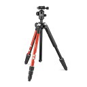 Joby 三脚 RangePod Smart スマートフォン用三脚 カメラ用三脚 トラベル三脚 スマートフォン用アダプター付属 耐荷重8kg 全伸高160cm アルミニウム 4段 自由雲台 レッド 一眼レフ ミラーレス iPhone Android JB01678-BWW