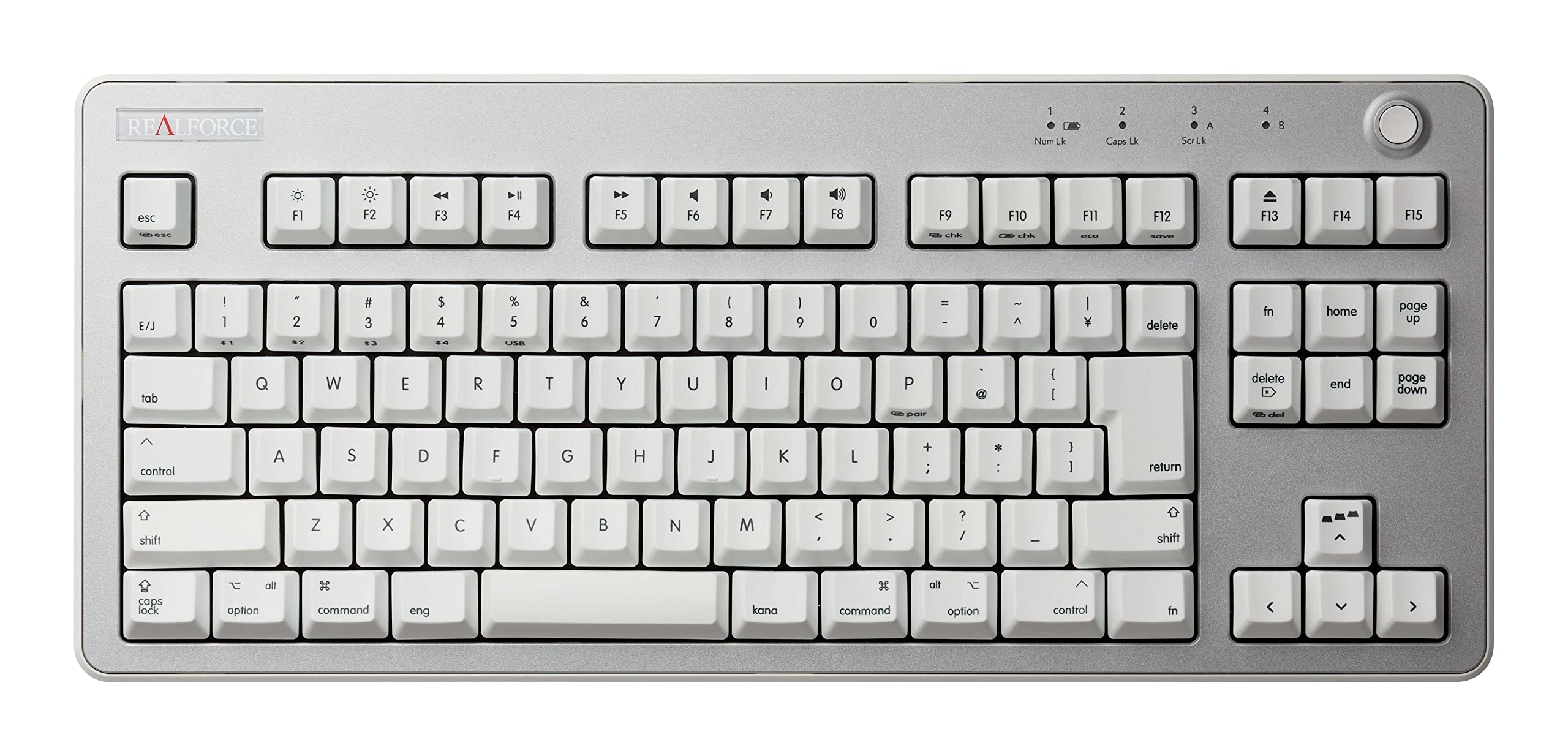 REALFORCE R3 キーボード ハイブリッド テンキーレス 45g Mac用配列 日本語配列 ライトシルバースーパーホワイト R3HG21