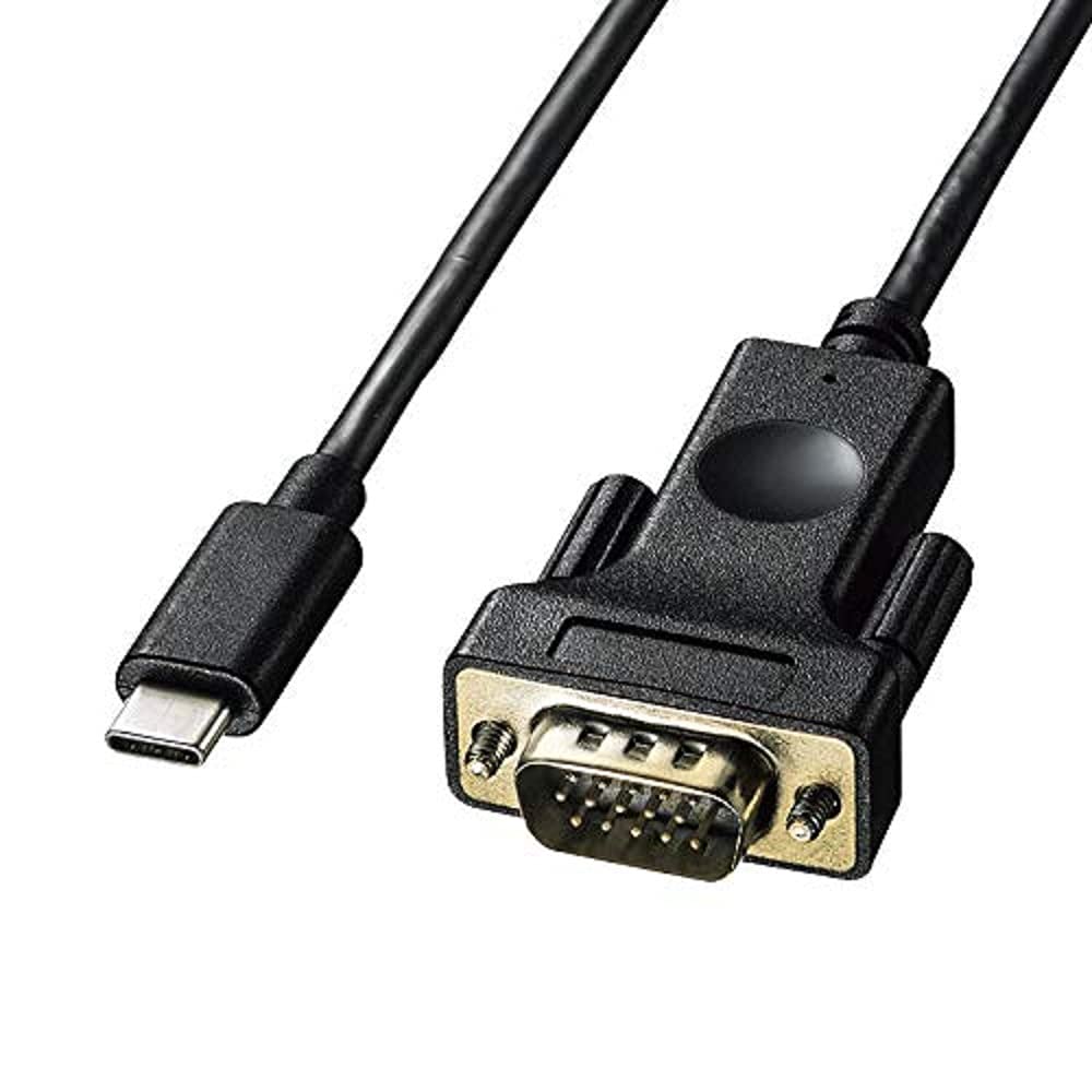 掠ץ饤 Type-C-VGAѴ֥(USB Type-Cͥ -ߥD-sub15pin) 2m ֥å KC-ALCV20