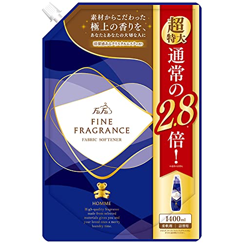 楽天GOODWOODSファーファ ファインフレグランス柔軟剤 オム クリスタルムスクの香り 1400ml 詰替 超特大