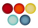 ル・クルーゼ(Le Creuset) 皿 セットネオ・ラウンド・プレート22 cmレインボー5個 入り オーブン皿 耐熱皿 日本正規販売品