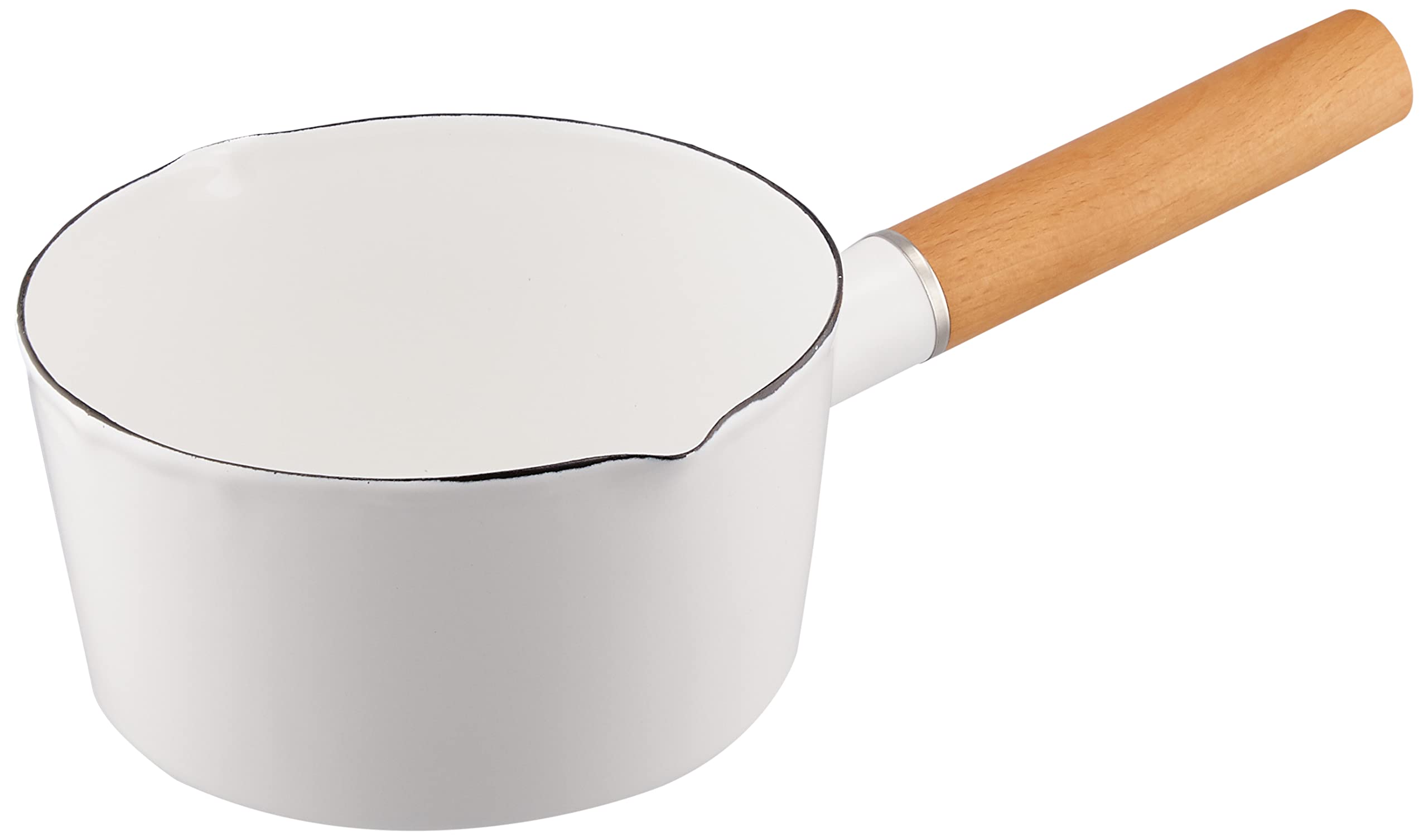 パール金属 プレサージュ ホーローミルクパン15cm ホワイト