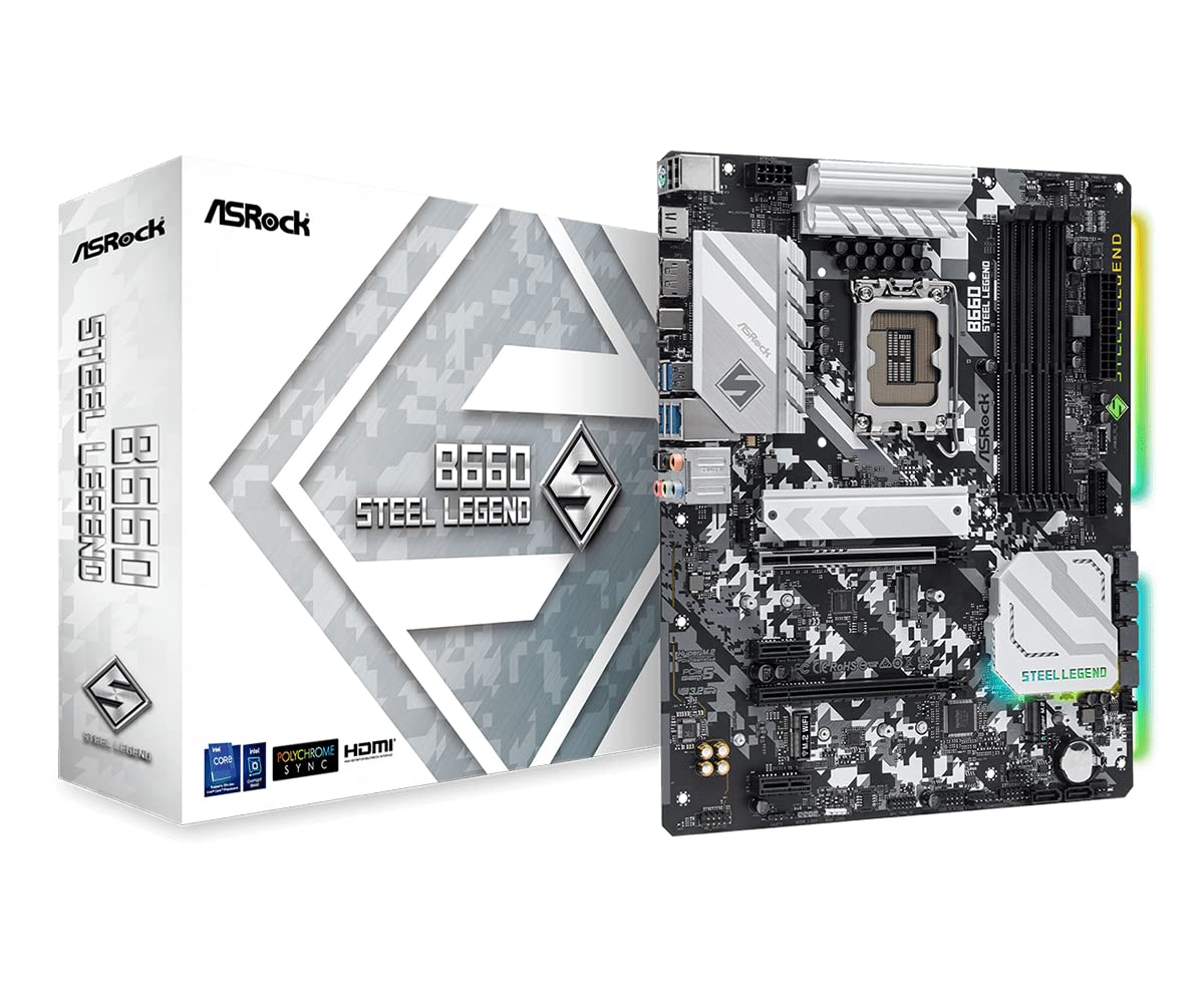 ASRock マザーボード B660 Steel Legend Intel シリーズ 第12世代 CPU (LGA1700) 対応 ATXマザーボード 国内正規代理店品