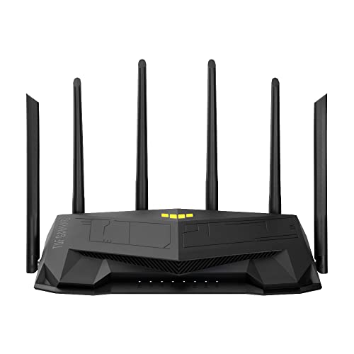 ASUS WiFi TUF-AX6000 無線 ルーター 最新規格WiFi6 4804 1148Mbps v6プラス/ OCNバーチャルコネクト 対応デュアルバンドゲーミング。デュアル2.5Gbpsポート ゲーミングLANポート メッシュ/セキュリティ機能付 3階建4LDK 国内正規代理店品