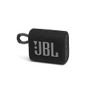 JBL GO3 Bluetoothスピーカー USB C充電/IP67防塵防水/パッシブラジエーター搭載/ポータブル/2020年モデル ブラック JBLGO3BLK