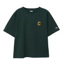 [チャンピオン] Tシャツ 半袖 丸首 綿100% RelaxFit グラフィックロゴプリント ショートスリーブTシャツ ウィメンズカジュアル CW-Z304 ダークグリーン