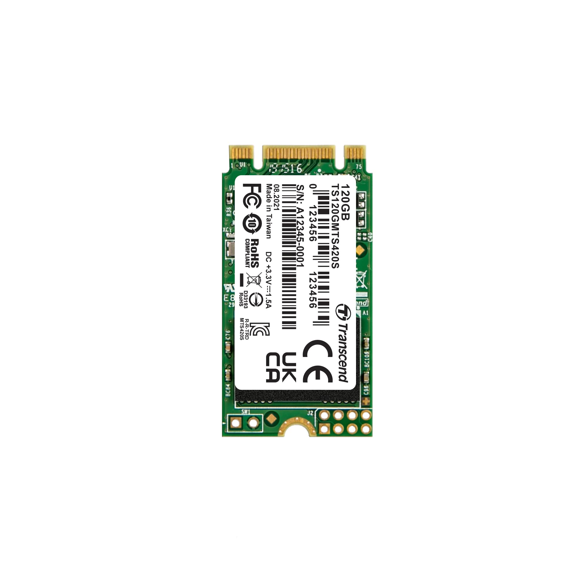 ȥ󥻥ɥѥ Transcend 3D TLC NAND SSD 120GB M.2 2242 SATA-III 6Gb/s TS120GMTS420S