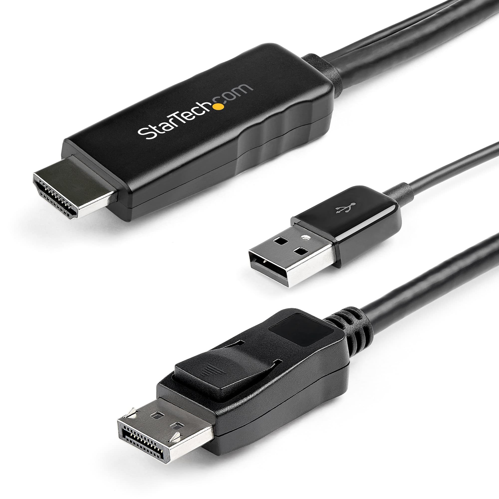 StarTech.com HDMI - DisplayPort変換ケーブル 2m USBバスパワー対応 4K/30Hz HDMIからDiplayPortに変..