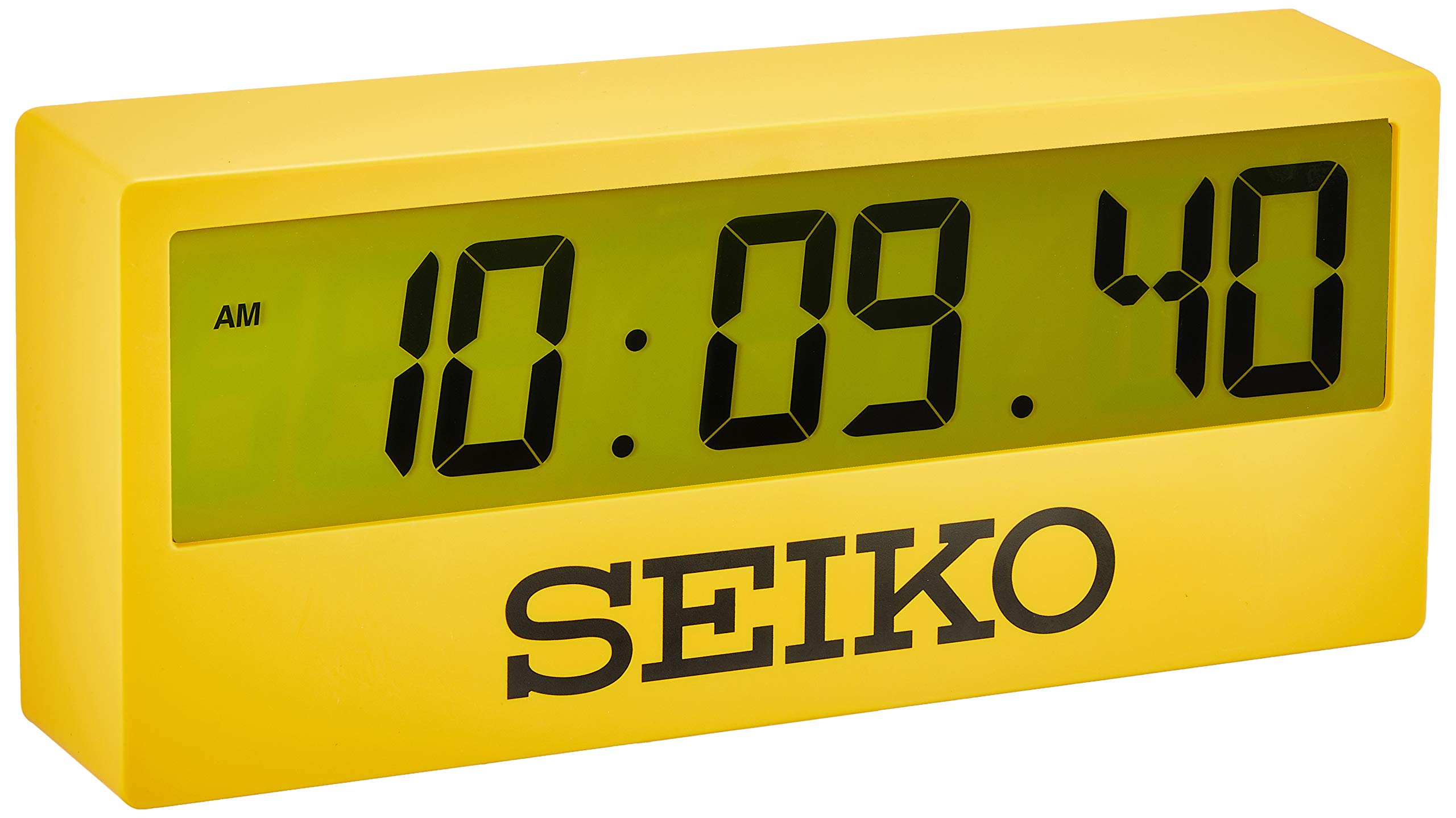 楽天GOODWOODSセイコークロック（Seiko Clock） 掛時計 黄色 125×290×61mm デジタル スポーツタイマーデザイン掛時計 SQ816Y