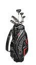 キャロウェイ (Callaway) クラブセット メンズ X HOT 21 (11本セット, キャディバック, ヘッドカバー 付き) カーボンシャフト ブラック